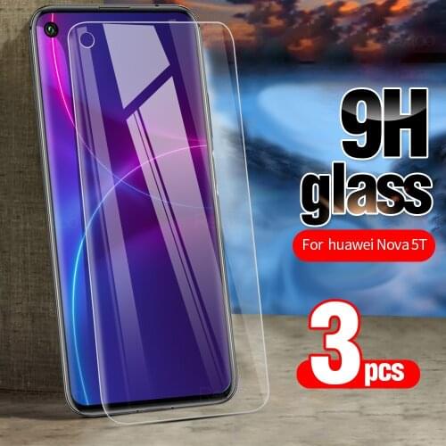 3pcs glass for huawei nova 5t glass protective Screen Protector on Nova5t 5 T T5 Tempered Glas hawei nova5t safety armored film