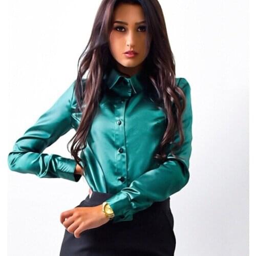 Womens Tops And Blouses Button Long Sleeve Office Shirt Mujer De Moda 2020 Elegant Solid Camisa Feminina New Blusas