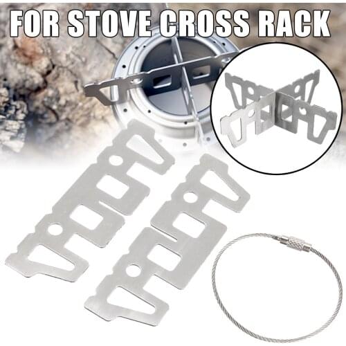 1Pcs Alcohol Stove Cross Stand Rack Camping Picnic Stove Stand Support Rack Stainless Steel Outdoor Camping Stove Accessories