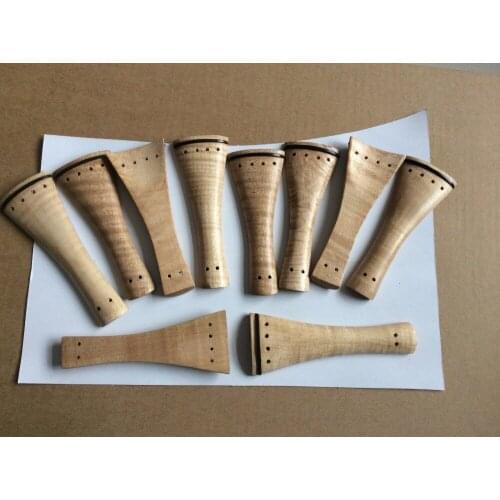 10 pcs violin tailpieces 4/4 Baroque style , nice flamed maple wood tailpieces , used for violin