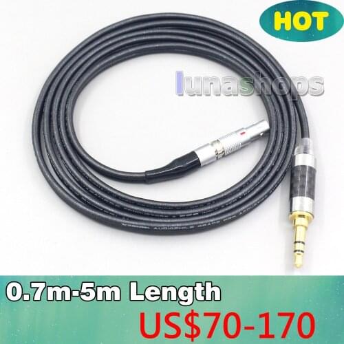 2.5mm 3.5mm 4.4mm XLR Black 99% Pure PCOCC Earphone Cable For AKG K812 K872 Reference Headphone LN007123