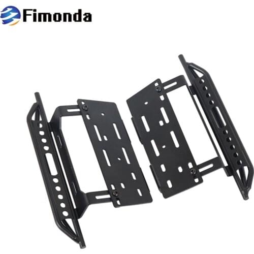 Tough Armor Side Steel Sliders Metal Pedals Upgrade Parts for 1/10 RC Car Crawler Axial SCX10 II 90046 90047 Jeep Wrangler Body