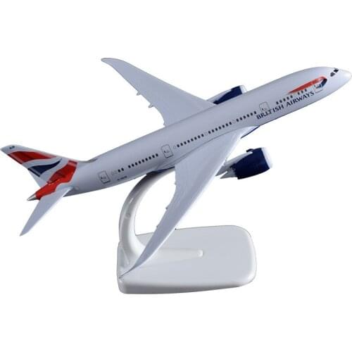 20CM British Airways B787 Airlines Airplane Model with Base Alloy Aircraft Plane For Collectible Souvenir Show Gift Toy