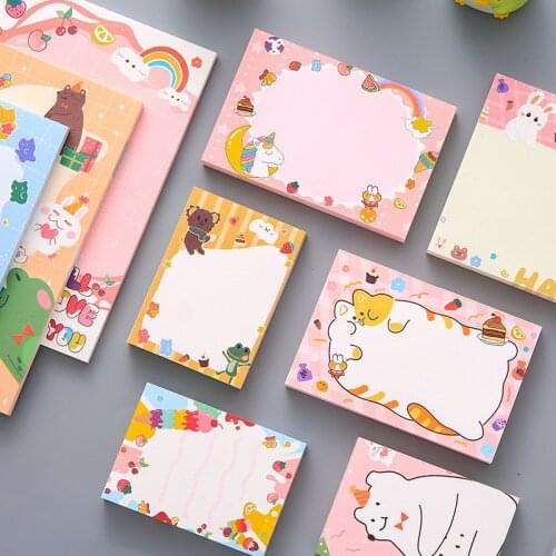 Yisuremia Kawaii Sweetheart Limited Series 50/100 Sheet Memo Pad Message Note Paper Decorative Notepad Cute School Stationery