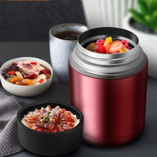 Large Capacity Food Soup Thermos Thermal 800ML 1000ML Stainless Steel Vacuum Vacuum Flasks Thermocup Portable Lunch Bento Box