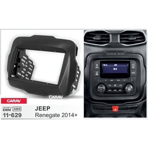 CARAV 11-629 Top Quality Radio Fascia for JEEP Renegate 2014+ Stereo Fascia Dash CD Trim Installation Kit