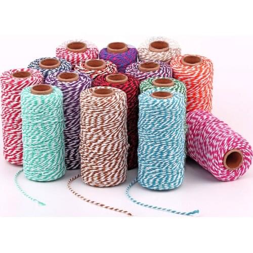 Chainho,Cotton Rope,2 Strands,Diameter 2mm,30 Color Available,100 Yard,DIY Handmade/Wedding Party/Packing Material & Accessories