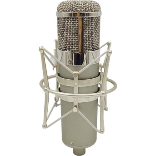 U47 DIY Studio Microphone Body Shell Case Silver Color Chrome Plated Basket with Metal Shock Mounting Mic Stand