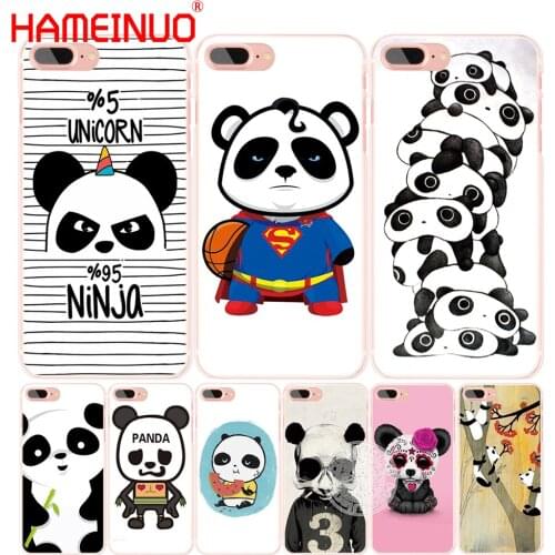 HAMEINUO panda cute skull cell phone Cover case for iphone 6 4 4s 5 5s SE 5c 6 6s 7 8 X plus
