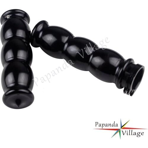 Black Motorbike Rough Crafts 1" Handlebar Hand Grips 25mm Handle Grip for Harley Dyna Sportster XL Custom Cruisers Bobber