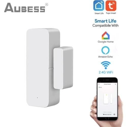 Tuya WiFi Door Sensor Smart Door Open/Closed Detectors Works With Smart life Wifi Window Sensor Voice Control Alexa Google Home