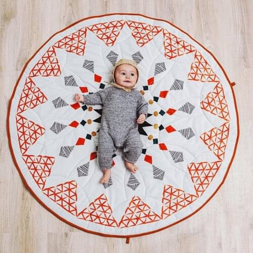 Dropshipping Moroccan style baby game play crawling mat blanket for children room decoration