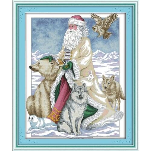 Everlasting Love The North Pole Santa Claus Ecological Cotton Cross Stitch 11CT And 14CT Printed New Store Sales Promotion