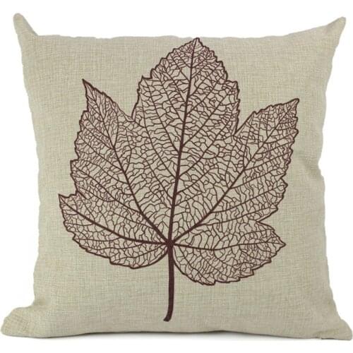 Hot Sale Pillow Covers Leaf Creative Topic Pattern Hot Sell New Design45X45CM Linen Pillow Cover\Home Decorative Linen Cushion