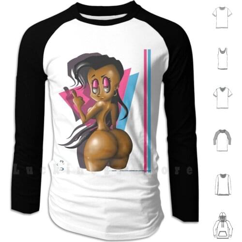 Want Some Chocolate ? Hoodie Long Sleeve Booty Ass Chocolate Big Ass Big Booty Nalgas Sexy Sensual Erotic Punk Emo