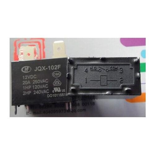 JQX-102F-12VDC 12VDC 20A 250VAC DIP HONGFA RELAY 1 From A,Air conditioner New and original