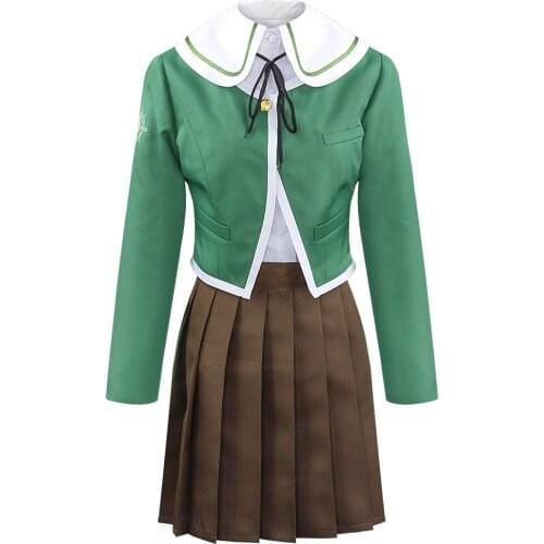 Adult Chihiro Fujisaki Danganronpa Cosplay Costume Dress Suit School Uniform Halloween Cosplay Outfit for Women