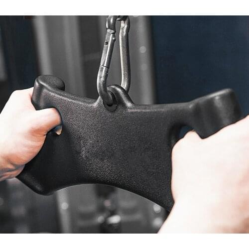 Fitness Pulley Cable Attachment T-Bar Lat Pull Down Rowing Bar Biceps Triceps Back Blaster Handle Finger Wrist Workout Hand Grip