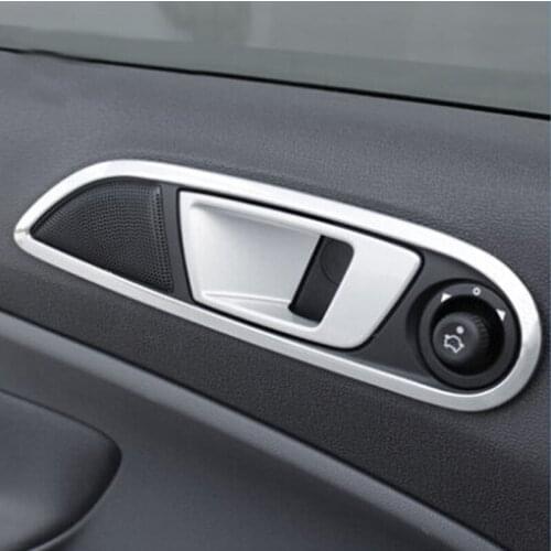 My Good Car Abs Inner Trim Door Hand Clasping Decorative Ring Sticker for Ford Ecosport Fiesta MK7 Auto Accessories
