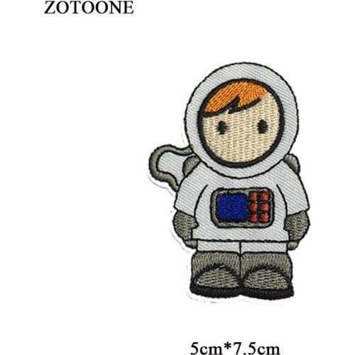 ZOTOONE Astronaut Patches for Clothing Iron on Transfers Space Badge Embroidered DIY Cool Patch Sew Stripe on Clothes Applique G