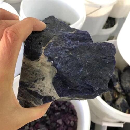 Natural quartz rough crystals healing spiritual sodalite raw stone for home decoration