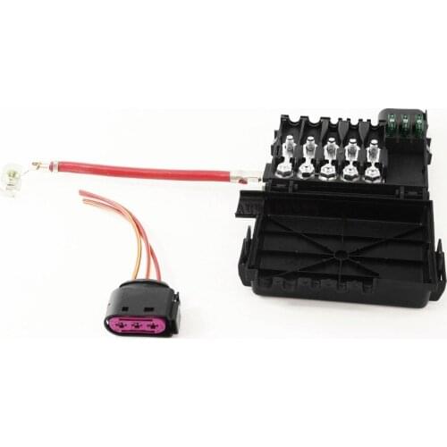 New Fuse Box Battery Terminal Holder & Fuses & Plug For Volkswagen VW Bora Jetta Golf MK4 Beetle AUDI A3 1J0937617D 1J0937773