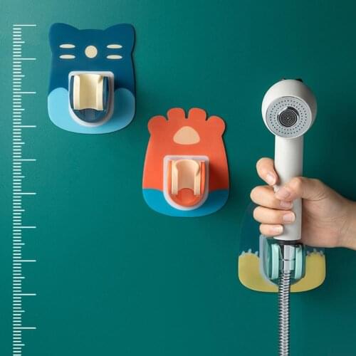 Adjustable Punch-free Adhesive Bathroom Shower Head Base Holder Powerful Suction Shower Stand Bracket Bathroom Supplies