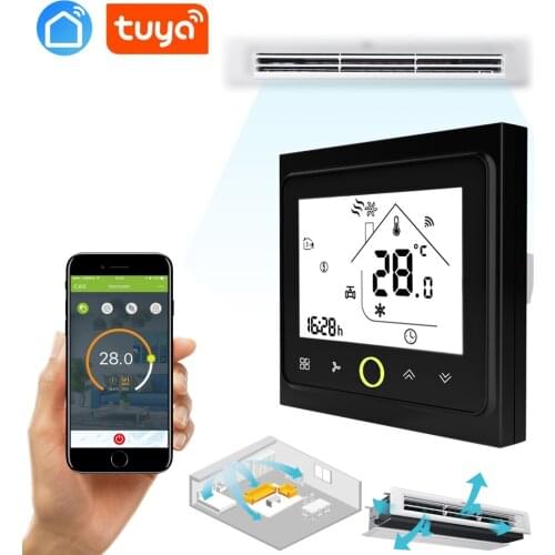 Heating Temperature Controller Fan Coil Units & Room Thermostat For Central Air Conditioner Cooling Work with Alexa Google Home