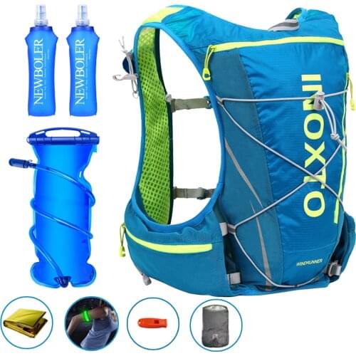 8L Running Hydration Vest Backpack Men Women Outdoor Sport Bags Trail Marathon Jogging Hiking Backpack option Water Bag Flask