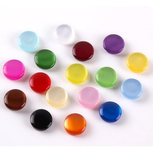 Resin Color 12.5MM Cat Eye Shirt Button Pearl Garment Sewing Accessories Kids DIY Crafts Round Buttons Scrapbooking 100pc/lot