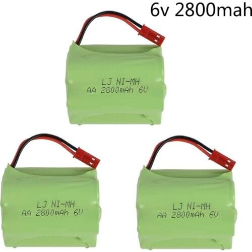T model) 6v 2800mah NIMH Battery 6v Ni-MH battery pack for RC toy Car Boat GUN TANK Truck Trains RC toy model Battery 3pcs