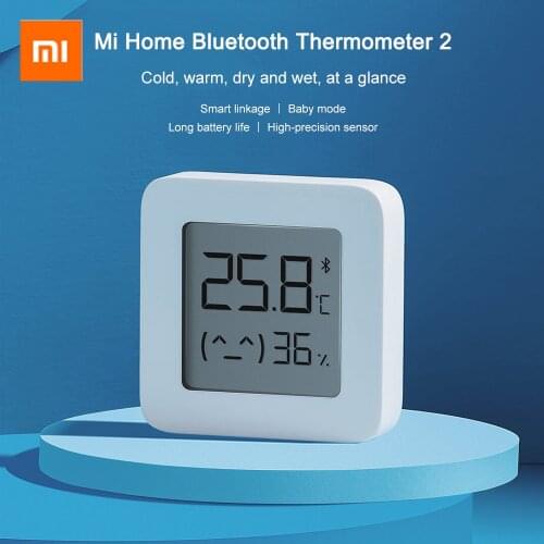 XIAOMI Bluetooth 4.2 Thermometer Hygrometer 2 LCD Screen Digital Temperature Humidity High Precision Smart Sensor App Cont