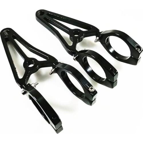 Universal 41mm Black Headlight Mount Bracket Fork Holder Motorcycle Touring Atv Scooter Offroad Cafe Racer Old School Bobber