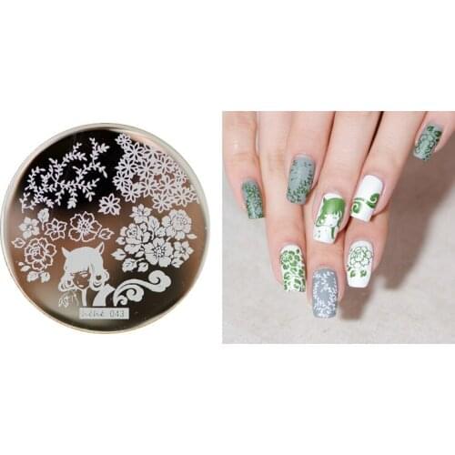 On sale !!1PC Nail Stamping Plate Image Transfer Templates Stamp Tool hehe43-Ying Ning serial series