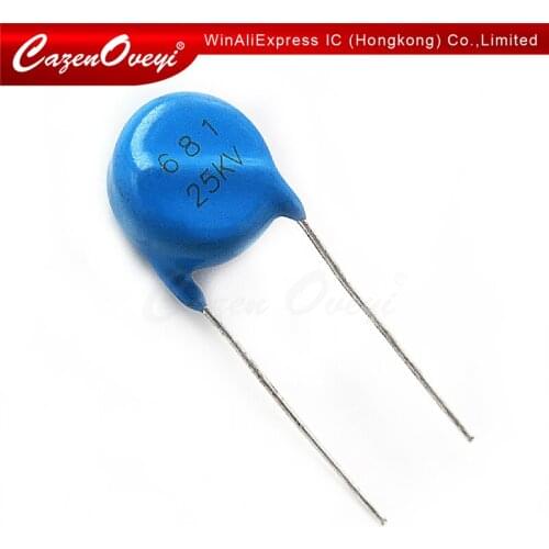 1pcs/lot High voltage capacitor 25KV681 681 680PF 25KV In Stock