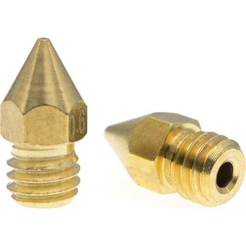 10pcs MK7 MK8 Nozzle 0.6mm 0.8mm Copper 3D Printers Parts Extruder Threaded 1.75mm M6 Filament Head Brass Nozzles Part
