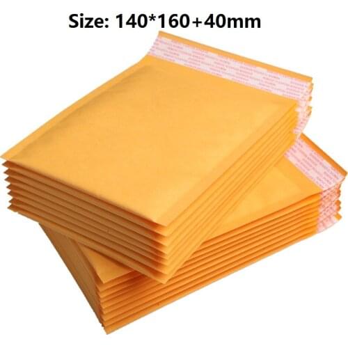 100pcs 14*16cm (5.11*6.30 inch) 100Pcs Kraft Bubble Envelope Air Bubble Coloured Mailing Bags Shipping Mailers Envelopes