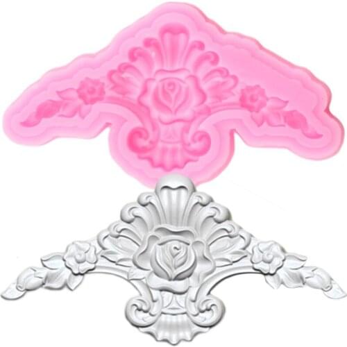 3D Relief Cake Border Silicone Molds Flower Fondant Cake Decorating Tools DIY Baking Chocolate Candy Polymer Clay Moulds