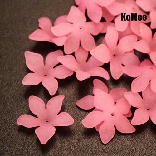 1500pcs Petal Flowers Shape Beads Acrylic Transparent DIY Beads For Jewelry Making Handmade Crafts Accessories Multi Colors