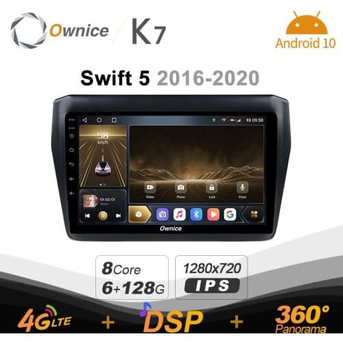 Ownice K7 6G+128G Ownice Android 10.0 Car Radio for Suzuki Swift 5 2016 -2020 GPS 2din 4G LTE 5G Wifi autoradio 360 SPDIF