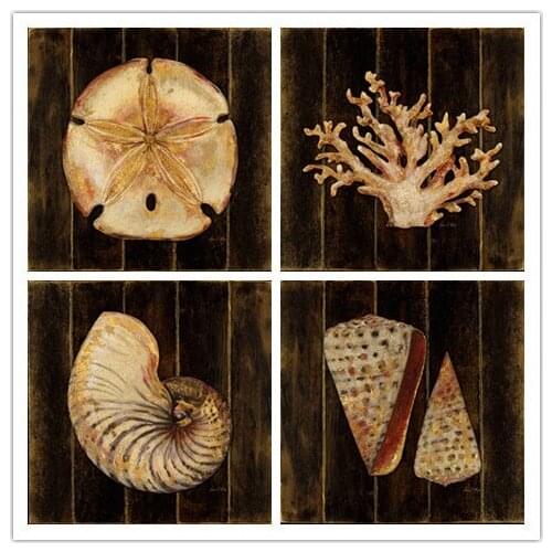 Free shipping europe shell still life oil painting modern landscape canvas prints printed on canvas wall art decoration pictures