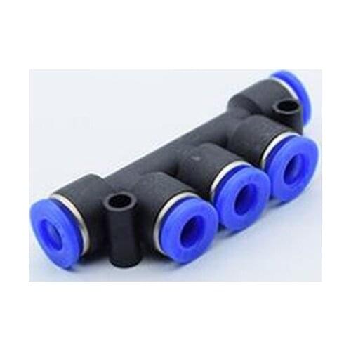 Trachea Quick Connector Pneumatic Quick Plastic Quick Plug PK4 PK6 PK8 Five-way Connection Outer Diameter PK10