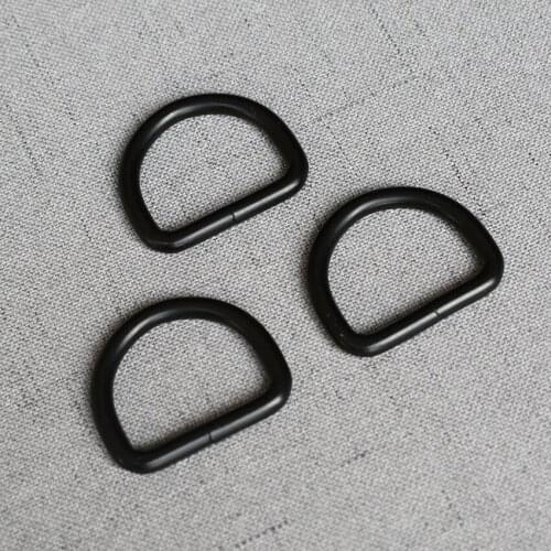1 Piece 25mm Black Metal D Ring Use For DIY Bag Dog Collar Leash Belt Sewing Knapsack Garment Accessories Purse Straps
