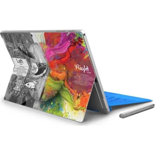Colorized Brain Laptop Skins for Microsoft Surface Pro 4 Pro 5 Back Cover Anti-Dust PVC Stickers for Surface Pro 6 Shell Skin