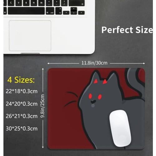 Devil Mouse Pad DIY Print Cushion Cat Devil Satan Cute Kitty