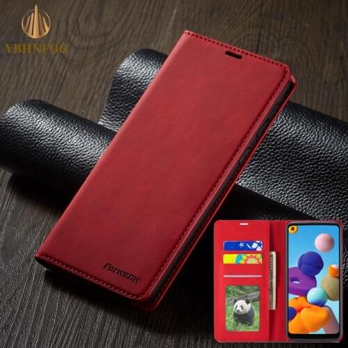 Business Flip Case For Xiaomi POCO X3 NFC Redmi Note 7 8 9S Pro Max Red Mi 9A 9C Leather Wallet Card Slot Holder Stand Bag Cover