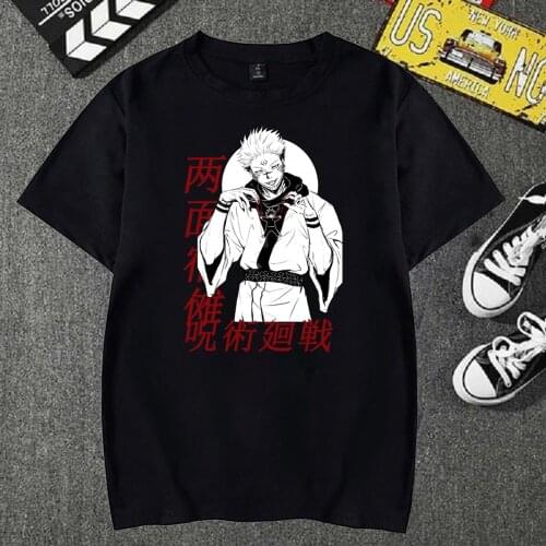 Cool Anime Ryomen Sukuna Yuji Itadori Cartoon T Shirt Jujutsu Kaisen Print Shirt Women Men Fashion T-shirt Hip Hop Top Tees