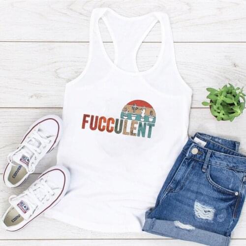 Potted plants Printing Tank Top Women Sleeveless Cute Tops Women Fashion Graphic Vest Femme Round Neck Camiseta Tirantes Mujer