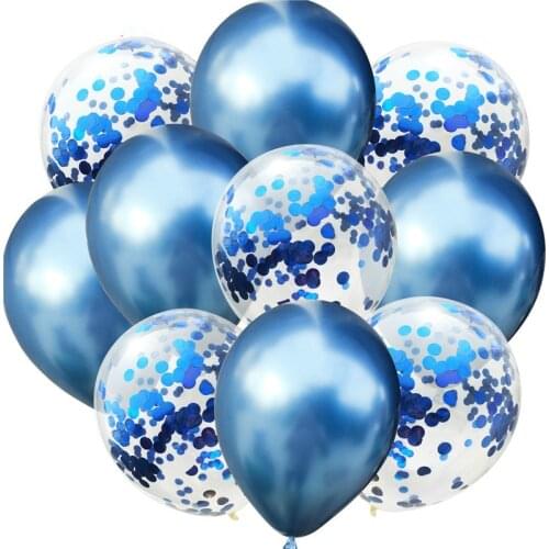 Metal Confetti Balloon Wedding Decoration Balloons Babyshower Birthday Party Decoration Adult Kids Balls Round Latex Ballons
