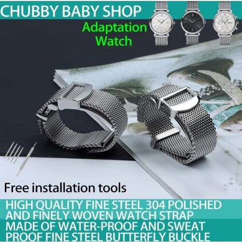 Montre accessoires fermoir pliant 20 22mm milanais acier inoxydable maille bracelet de montre meilleur pour IWC PORTOFINO famill